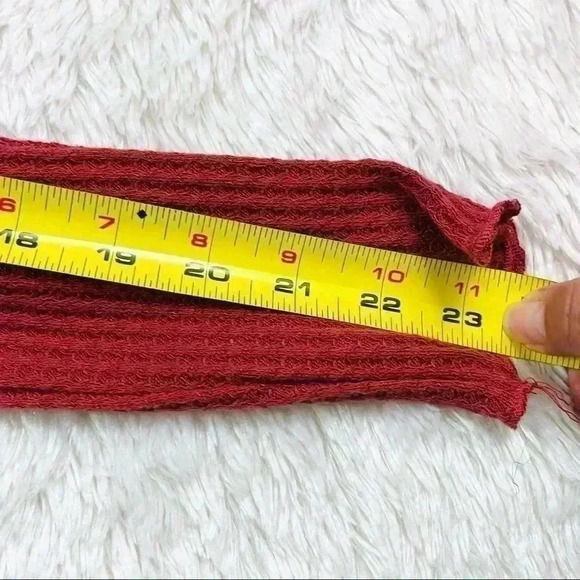 Paper crane Rusty Waffle Knit Ling Sleeve Cropped Blouse Size M - Picture 13 of 13